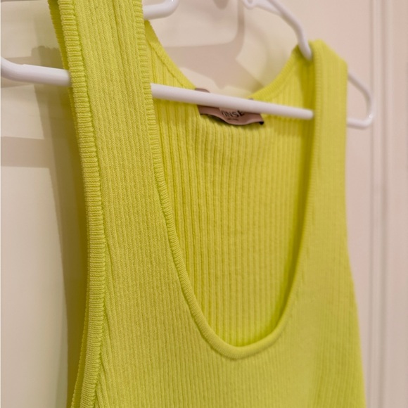 Twin-Set Yellow Ribbed Knit Tank Top - Picture 1 of 8